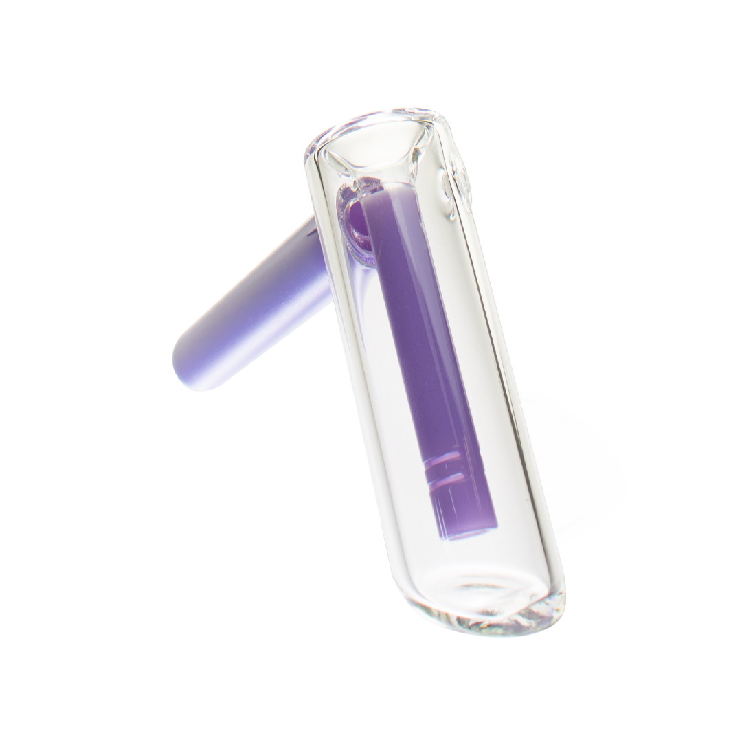 MAV Glass Hammer Bubbler in Purple - Compact 4" Portable Design with Deep Bowl