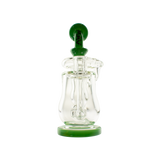 MAV Glass Lido Recycler Dab Rig with Quartz Beaker Design, 7" Height, 14mm Joint - Front View