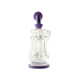 MAV Glass Lido Recycler Dab Rig with Quartz Banger - Front View on White Background