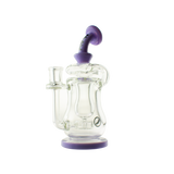 MAV Glass Lido Recycler Dab Rig in Full Purple with Quartz Banger - Front View