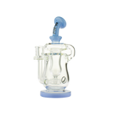 MAV Glass Lido Recycler Dab Rig in Lavender, 7" Height, 14mm Quartz Joint, Beaker Design with Recycler