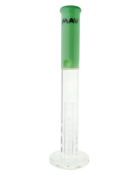 MAV Glass - 17'' Triple Honeycomb Straight Tube Bong in Sea Foam Green, Front View