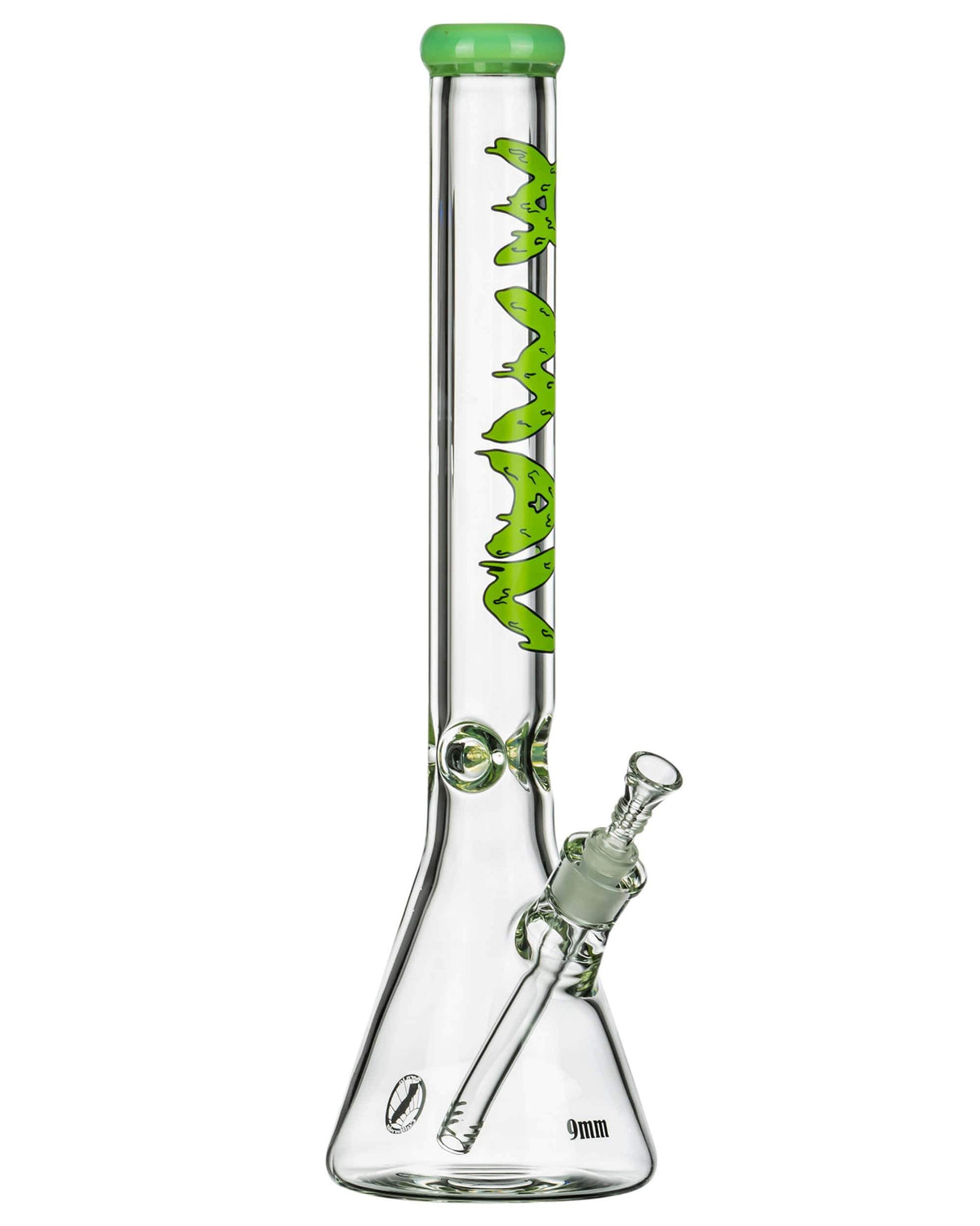 MAV Glass - 18" Special Decal Beaker Bong with 9mm Thick Glass, Front View on White Background