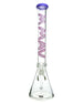 MAV Glass 18" 9mm Beaker Bong with Special Panda Bear Decal, Front View on White Background