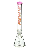 MAV Glass 18" 9mm Pink Unicorn Beaker Bong with Special Decal, Front View, Heavy Wall
