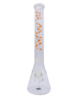MAV Glass - 18" 9mm Special Decal Beaker Bong with White Pizza Design - Front View