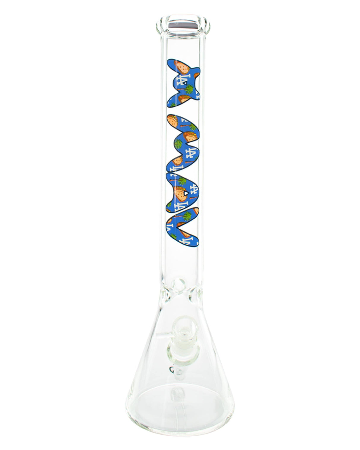MAV Glass - 18'' Top City Beaker Bong with DNA Design - Front View
