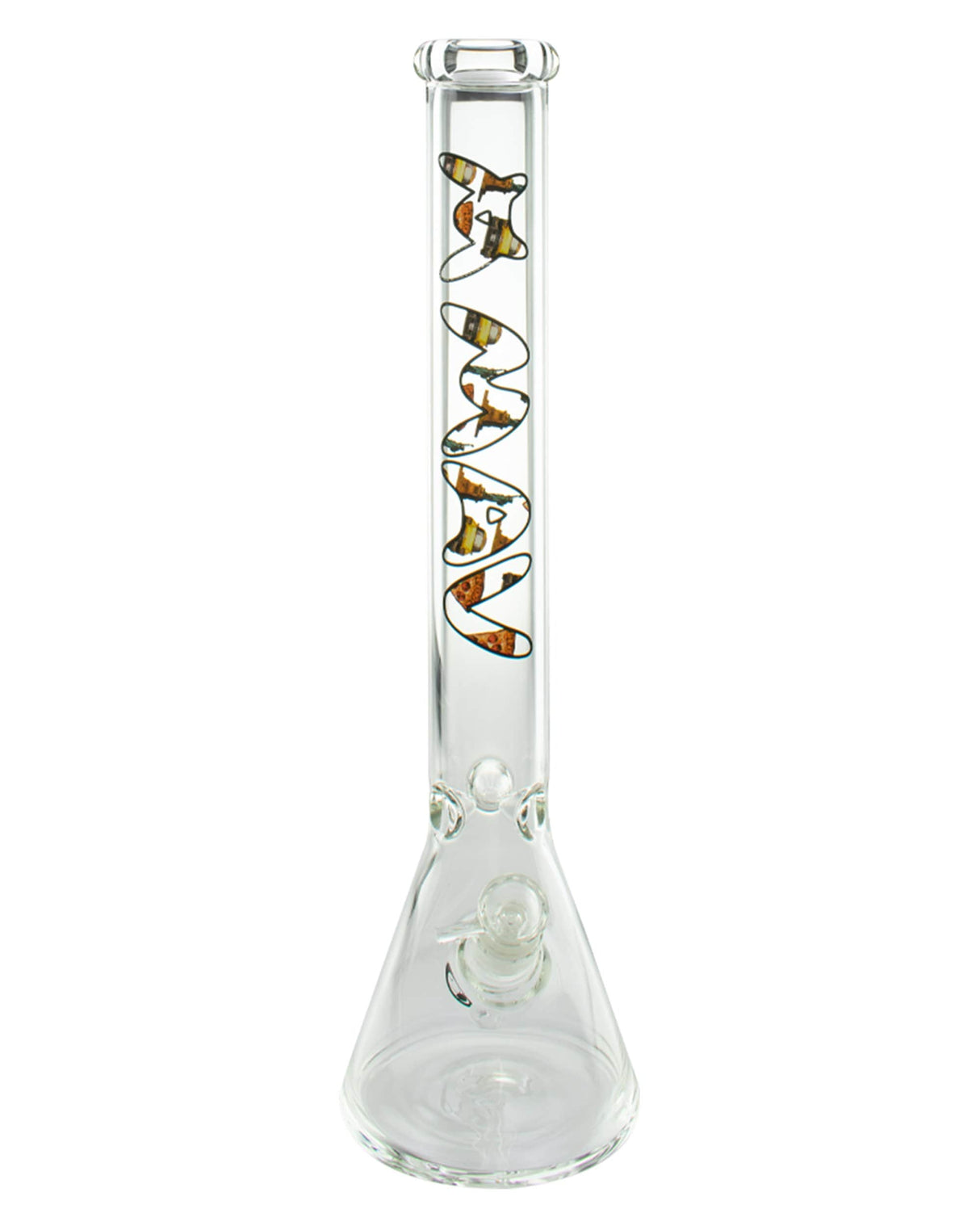 MAV Glass - 18'' Top City Beaker Bong with NYC Design - Front View