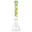 MAV Glass 18" Slime Drip Beaker Bong, 9mm thick with clear glass and side view