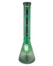 MAV Glass - 18" Color Float Beaker Bong in Forest Green with 14mm Joint - Front View