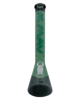 MAV Glass Color Float Beaker Bong in Sea Foam, 18" Height, 5mm Thickness, Front View