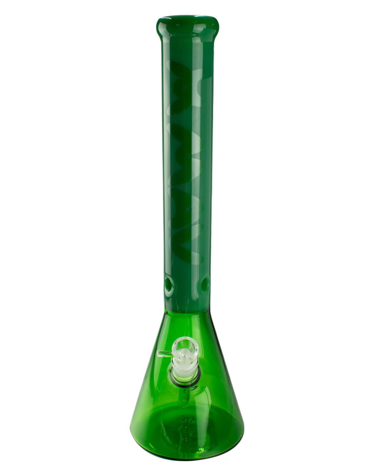 MAV Glass - 18" Color Float Sleeve Beaker Bong in Forest Green with 14mm Joint