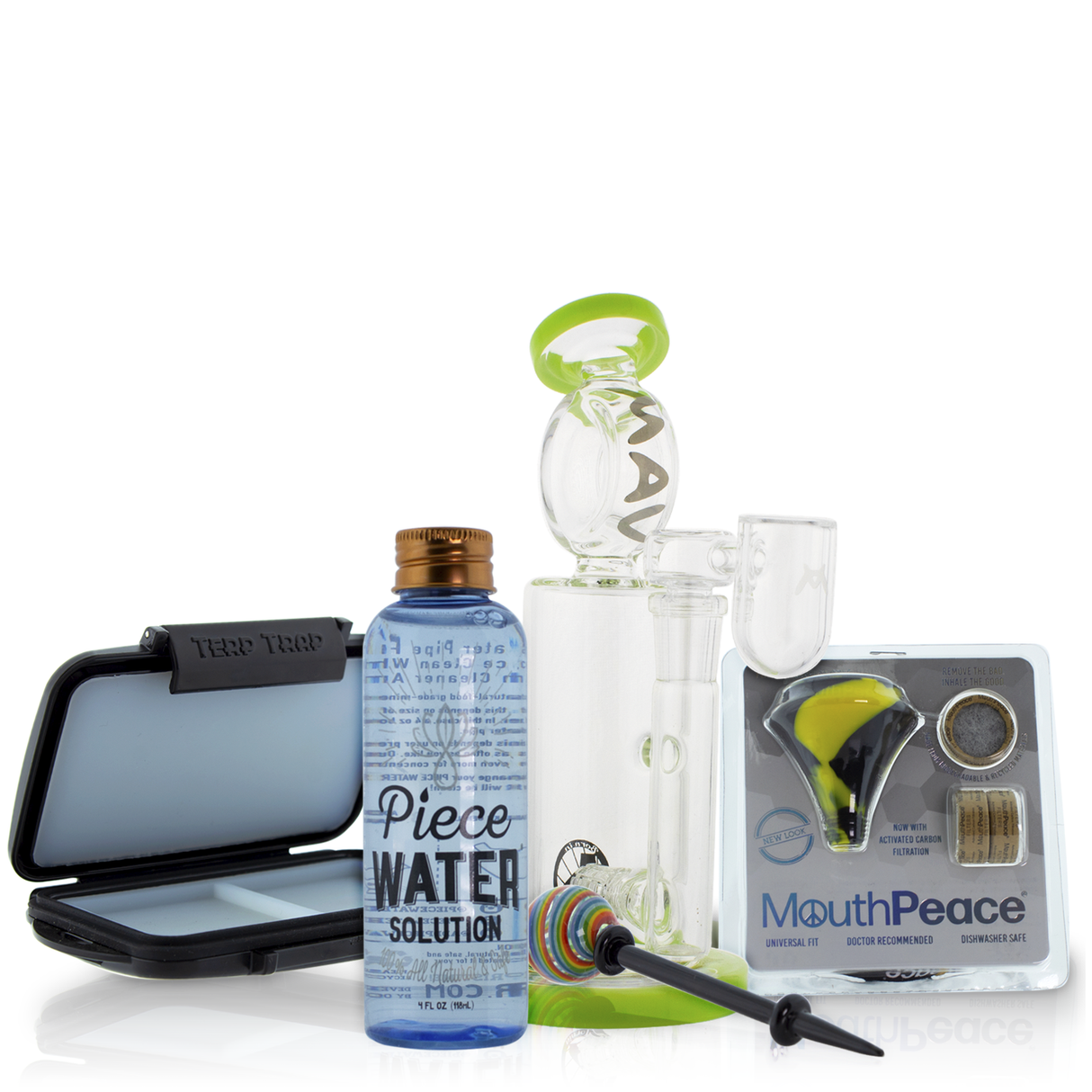 MAV Glass - 710 Bundle with Quartz Banger and Silicone Container - Front View