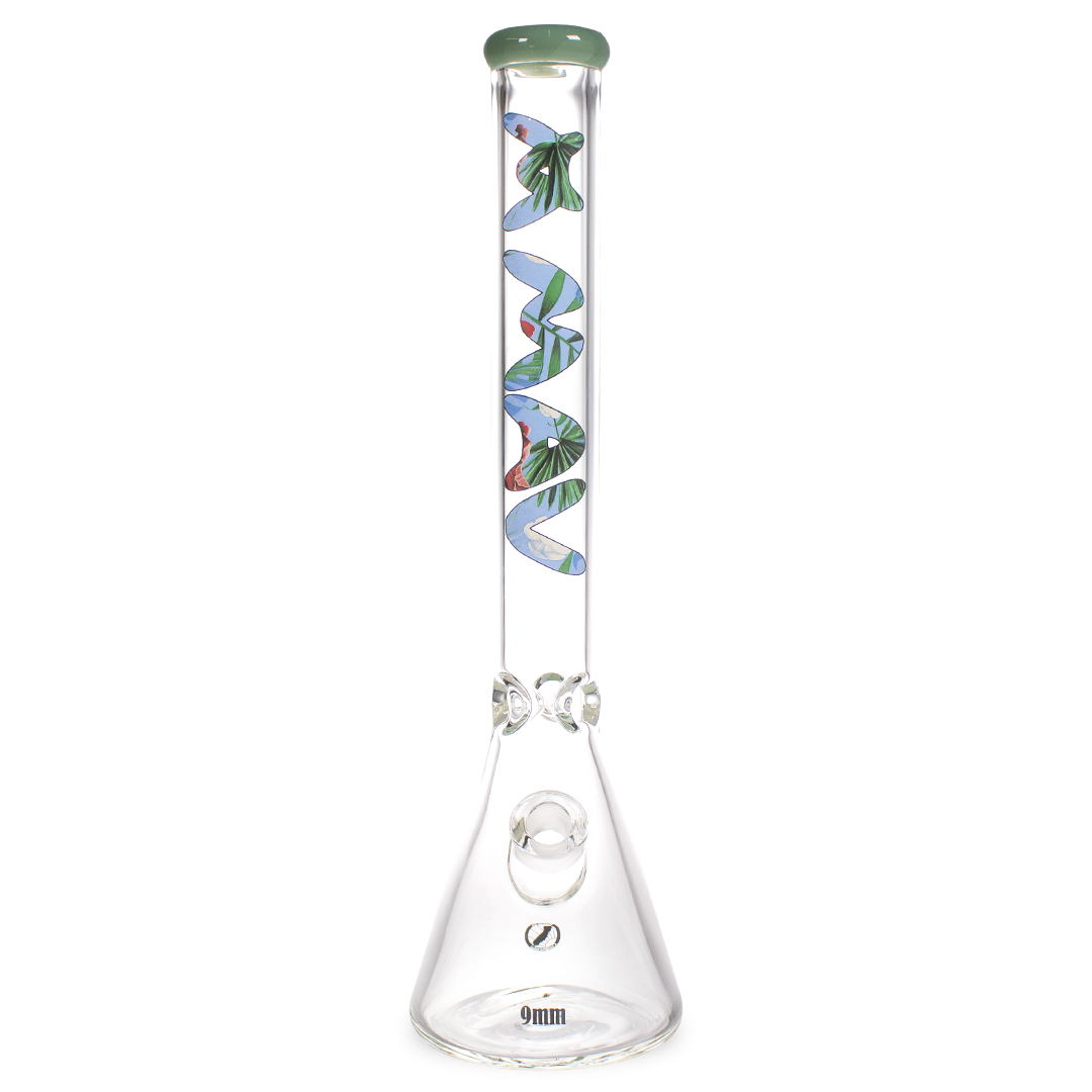 hawaii maverick glass 18 inch 9mm thick beaker bong