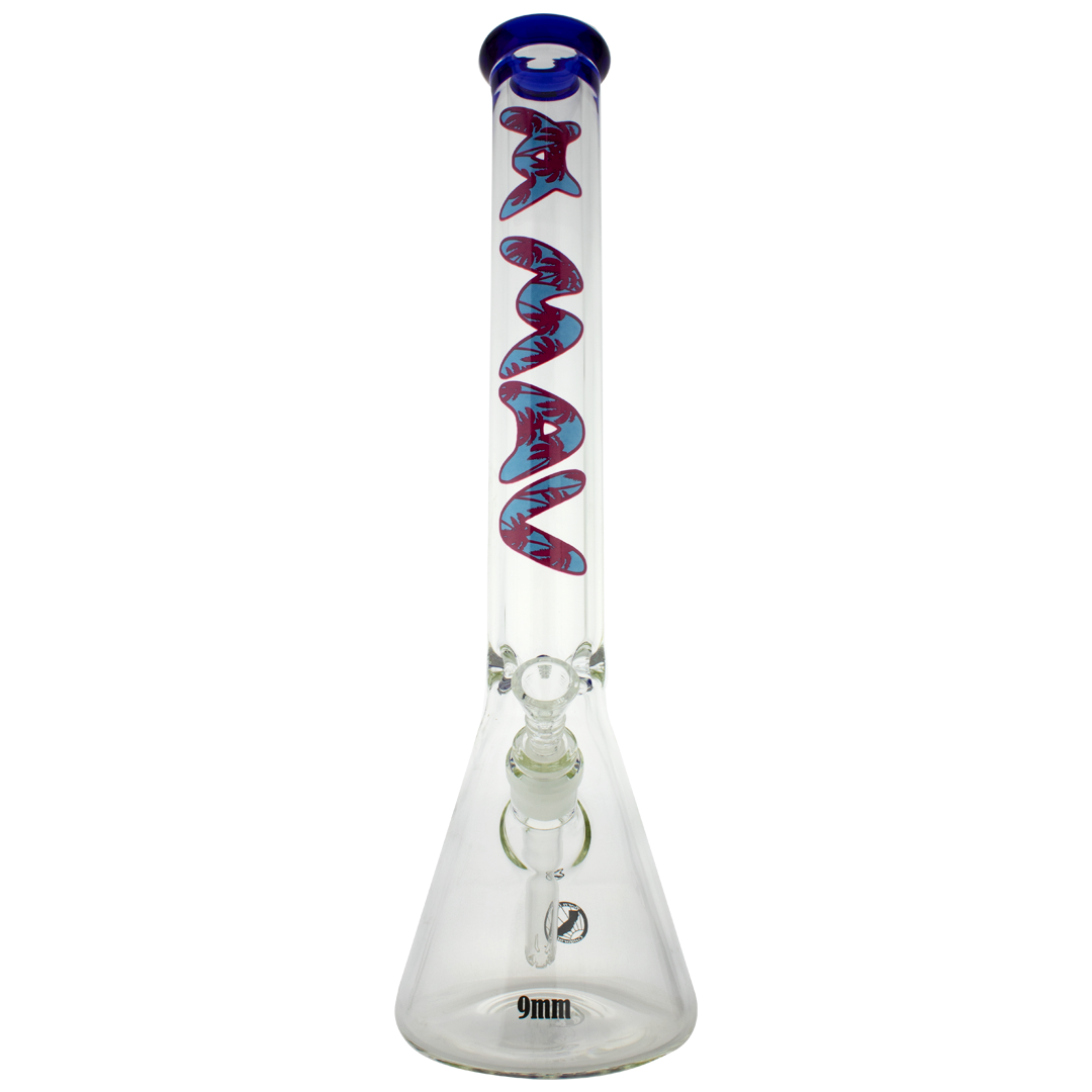 pink palms maverick glass beaker bong 9mm thick