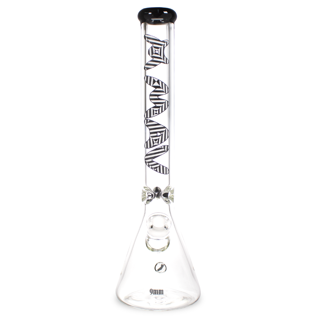 zebra maverick glass beaker bong 9mm thick