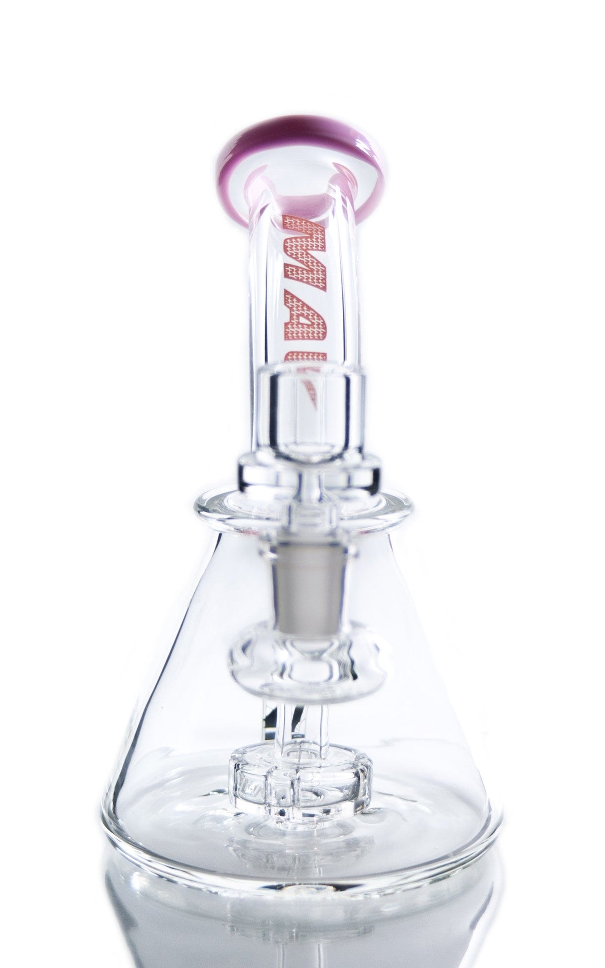MAV Glass 7" Beaker Banger Hanger Rig with Disc Percolator and Quartz Joint - Front View