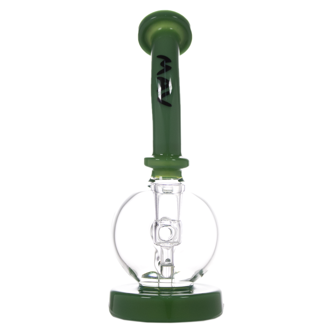 MAV Glass - 7" Maverick Bulb Rig with Glass on Glass Joint, Front View on White Background
