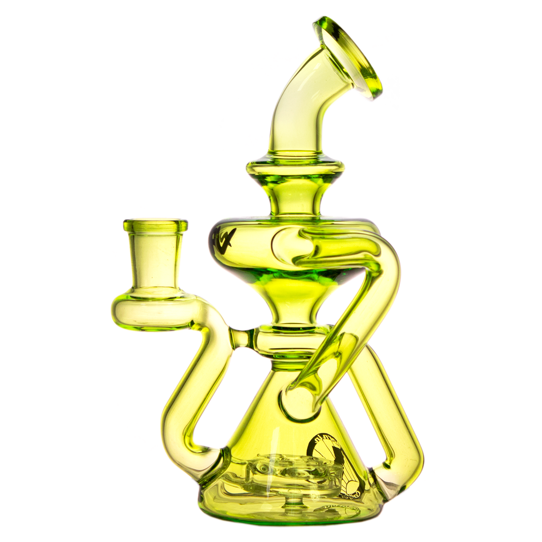 MAV Glass - Mini Santa Barbara Waffle Inverted Puck Recycler Dab Rig with Vortex Percolator