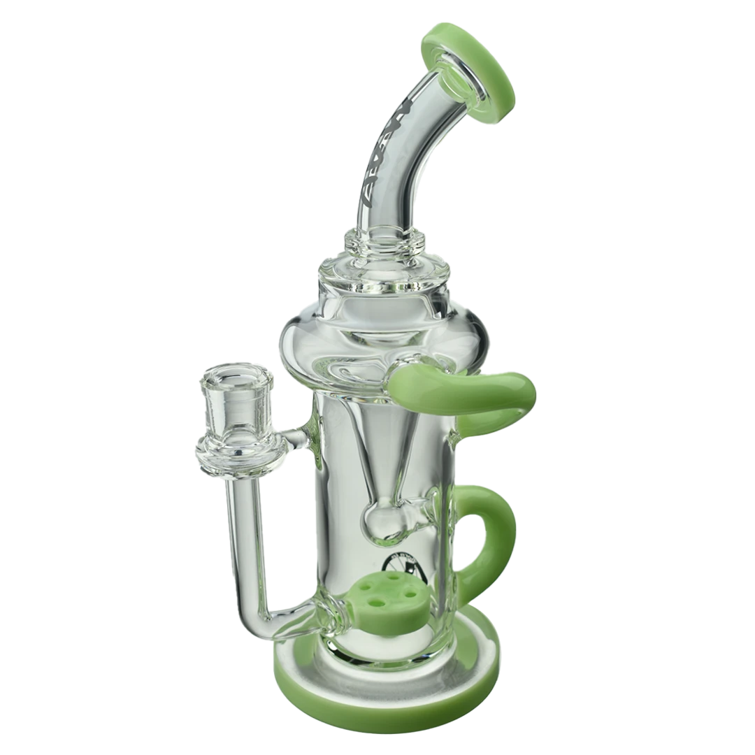 MAV Glass - Pch Recycler Dab Rig with Vortex Percolator, Glass on Glass Joint, 10" Height