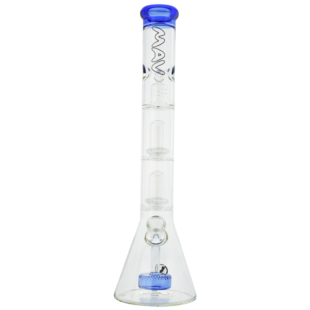MAV Glass Maverick Glass - Slitted Puck To UFO Beaker Bong with 18-19mm Joint Size