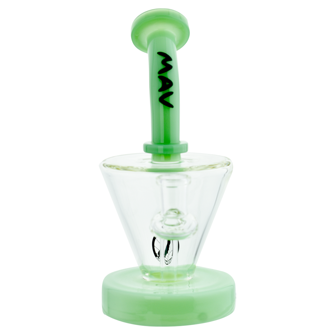 MAV Glass - The Cone Rig with Hole Diffuser, 8" Height, 14mm Joint - Front View