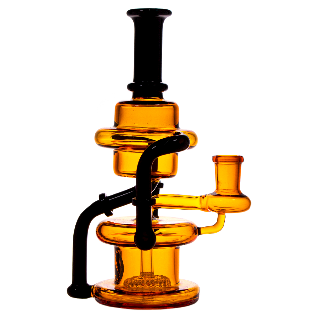 MAV Glass - The Griffith Microscopic Puck Recycler with Showerhead Percolator - Side View