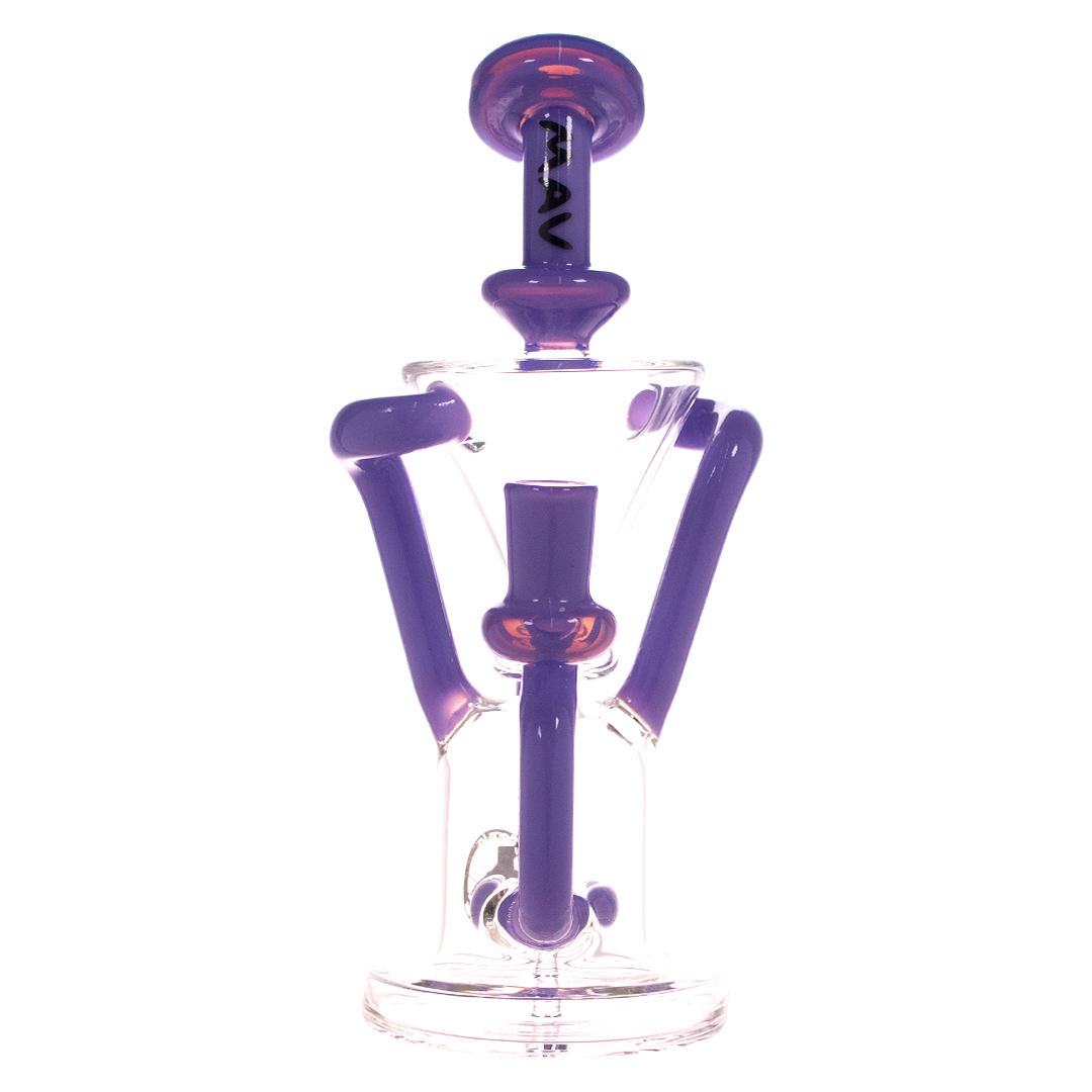 MAV Glass Maverick - The Humboldt Dab Rig with Vortex Percolator in Purple - Front View