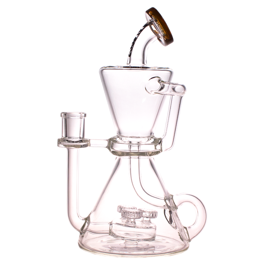 MAV Glass - The Shasta Dab Rig, 9.5" with Vortex Percolator, Female Joint, Front View