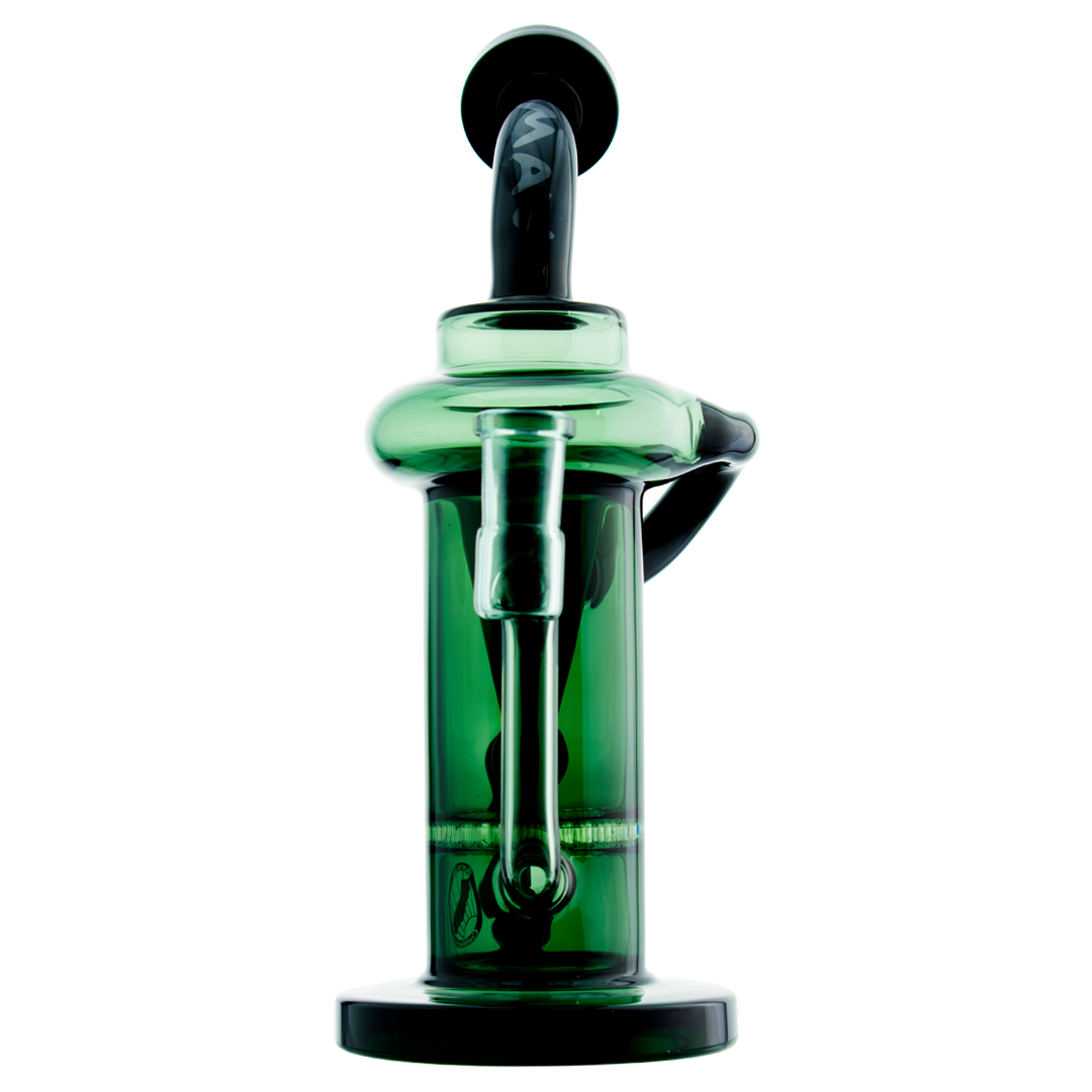 MAV Glass - The Sonoma Recycler Bong in Smoke, 10" with Vortex Percolator, Front View