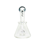 MAV Glass Mini Bent Neck Beaker in Dark Blue, 7" Compact Design with Glass on Glass Joint