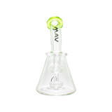 MAV Glass Mini Bent Neck Beaker Bong, 7" Height, 14mm Glass on Glass Joint, Portable Design