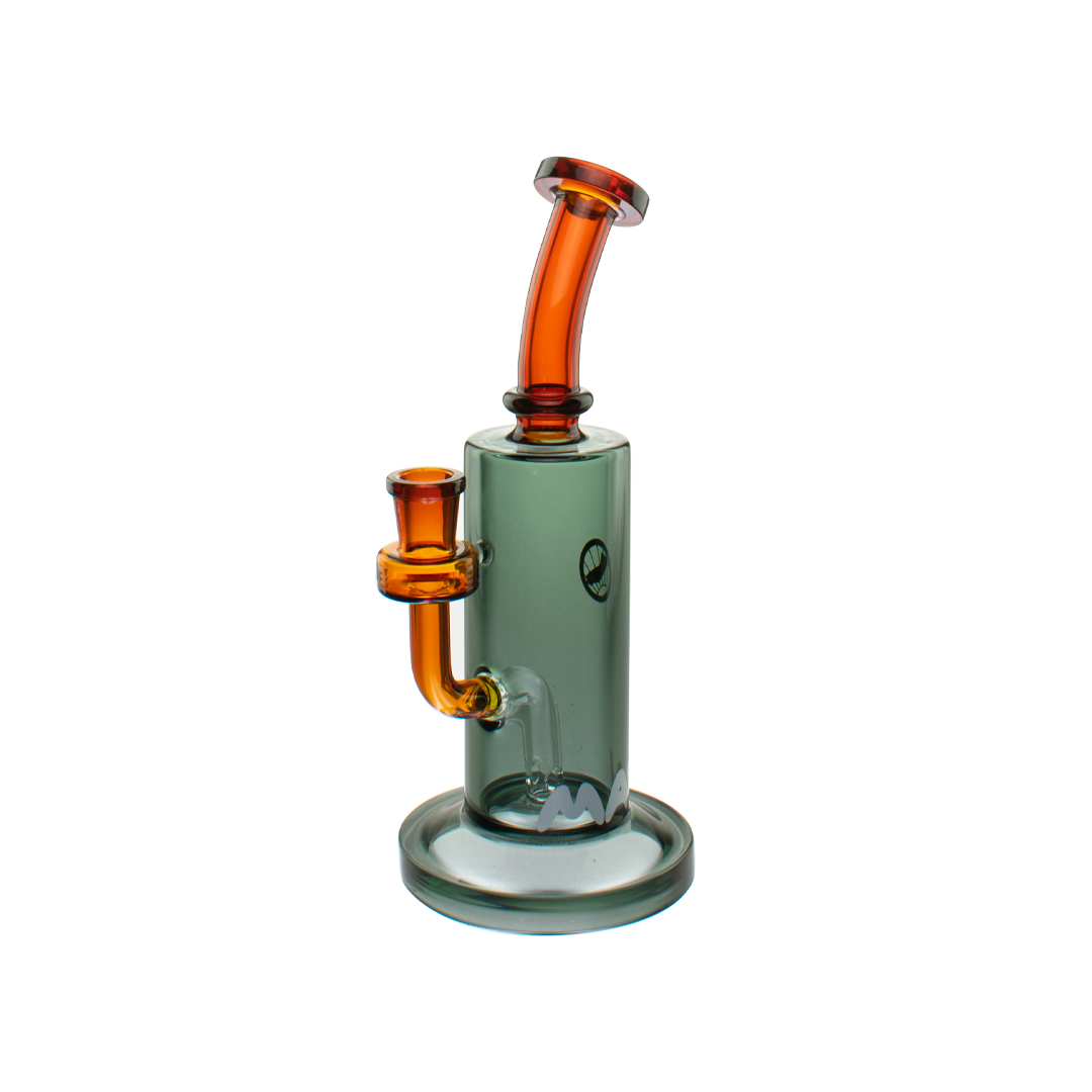 MAV Glass Mini San Diego Bong in Amber variant, front view, with a 14mm joint and beaker design