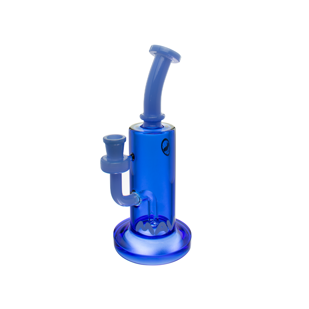 MAV Glass Mini San Diego Bong in Lavender and Blue, Beaker Design with 14mm Joint