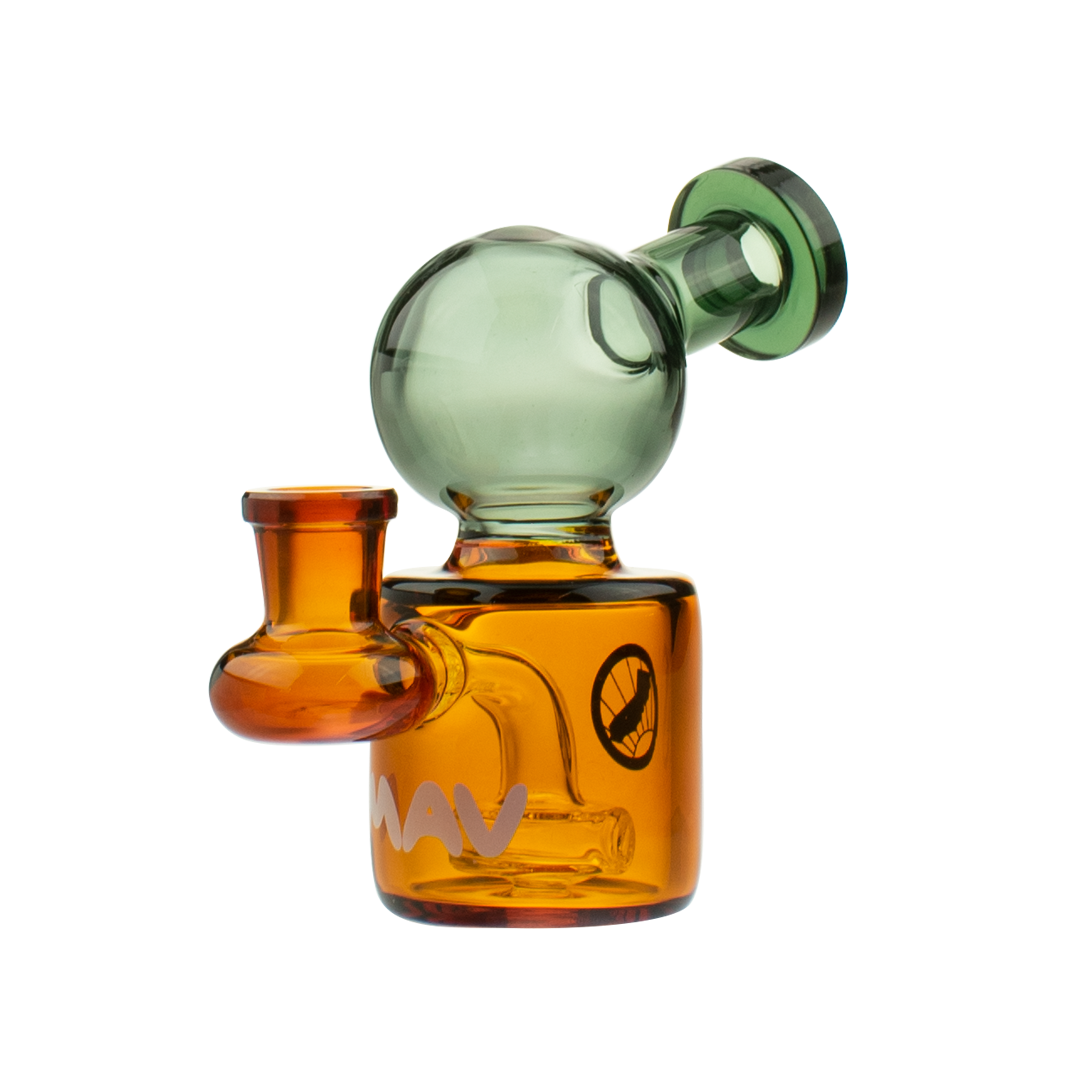 MAV Glass Mini Squig Rig in Gold variant, front view on a white background