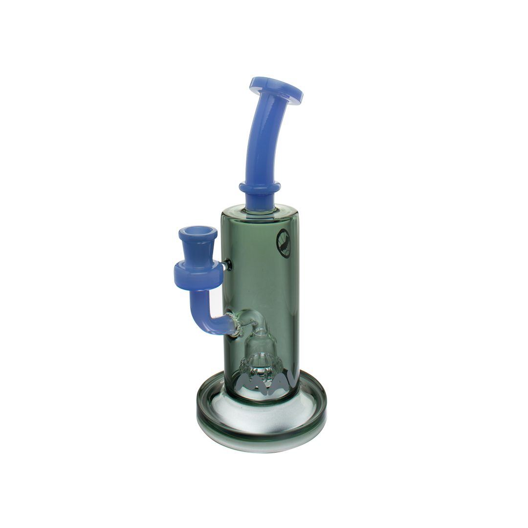 MAV Glass Oxnard Rig in Lavender, 7" Beaker Design with Glass on Glass Joint, Front View