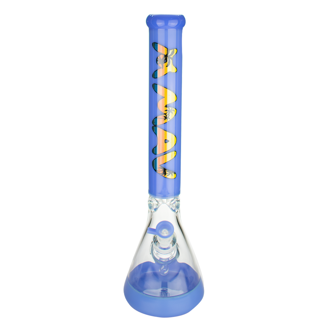MAV Glass Purple California Retro 18" Beaker Bong with 50mm Diameter and 5mm Thickness