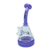 MAV Glass Pyramid Beaker Bong in Purple with Glass on Glass Joint, 8" Tall - Front View