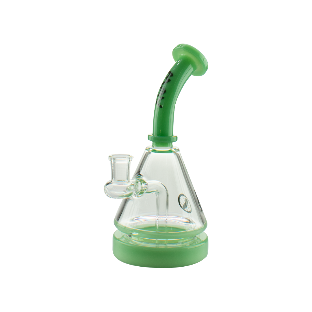 MAV Glass 8" Seafoam Pyramid Bong with 2 Hole Diffuser, 14MM Female Joint, and Stable Base
