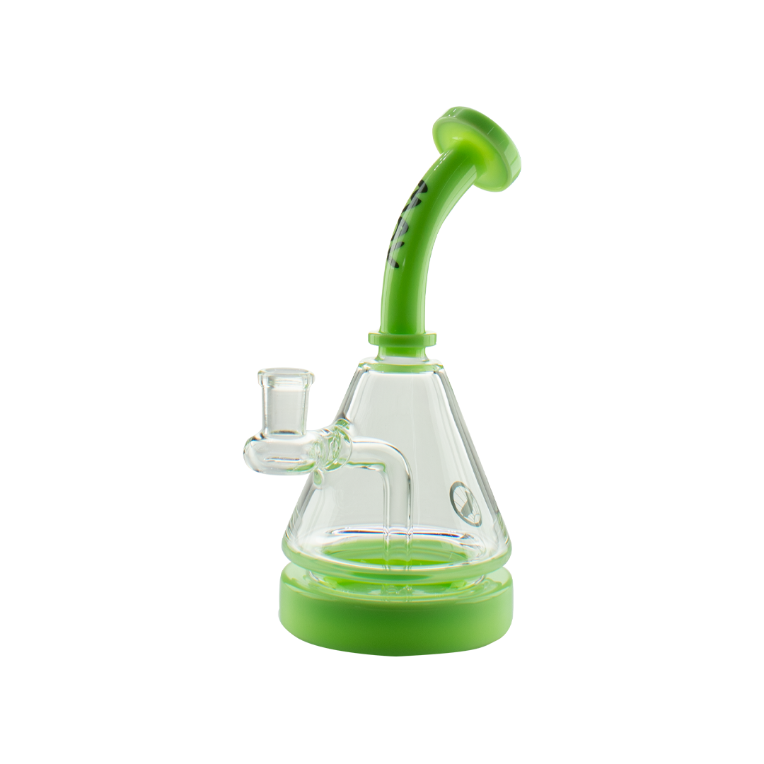 MAV Glass Pyramid Slime 8" Bong with 2 Hole Diffuser, 14MM Female Joint, Front View