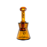 MAV Glass Sacramento Beaker Bong in Amber, 6" Height, 14mm Joint, Front View