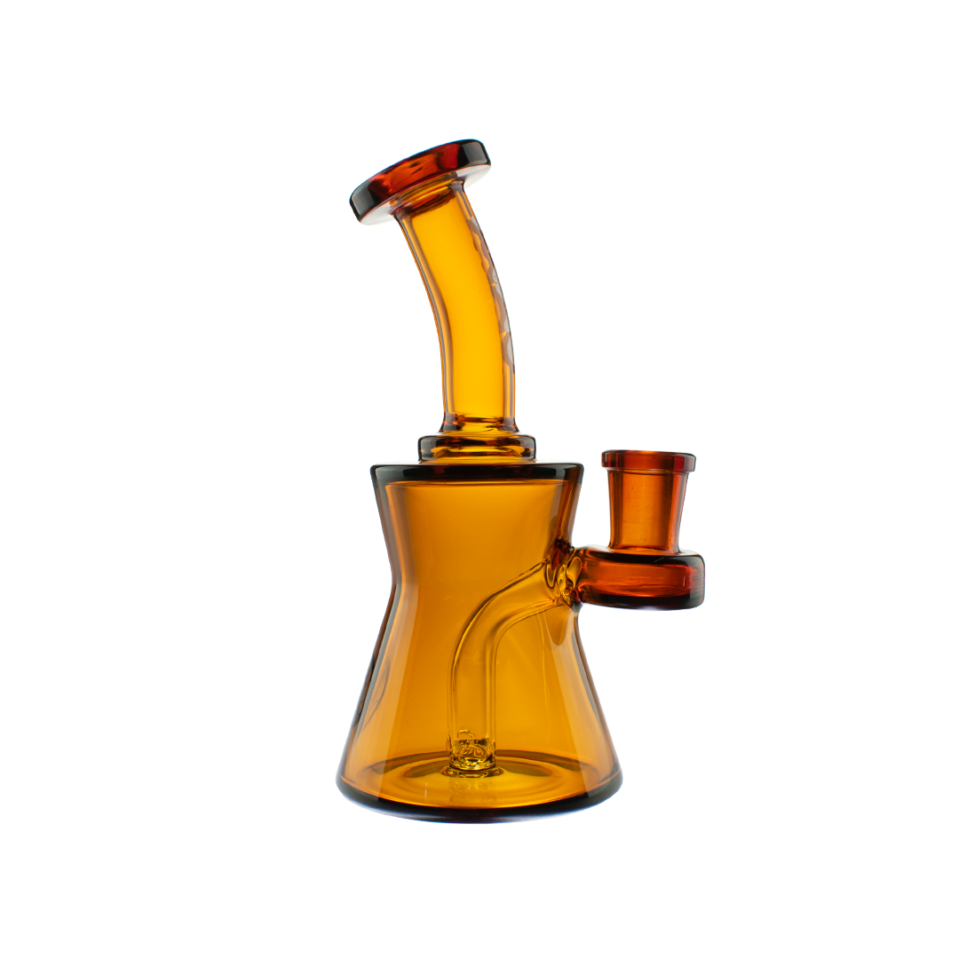 MAV Glass Sacramento Beaker Bong in Gold, 6" Compact Design with 14mm Joint