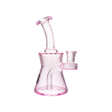 MAV Glass Sacramento Pink Beaker Bong, 6" Compact Design with 14mm Joint, Front View
