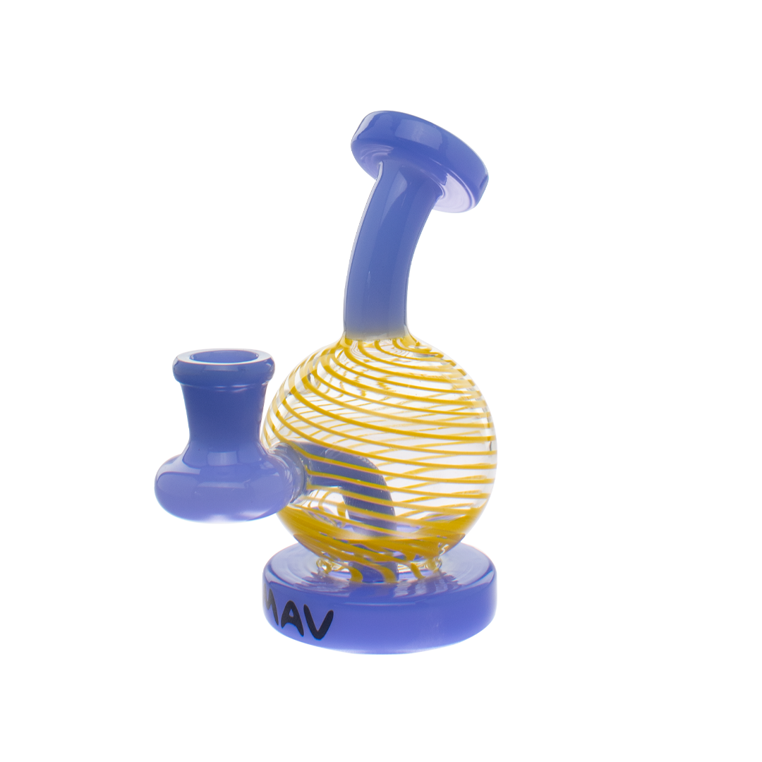 MAV Glass Solar Bulb Rig in Purple with Hole Diffuser and 14mm Joint - Front View