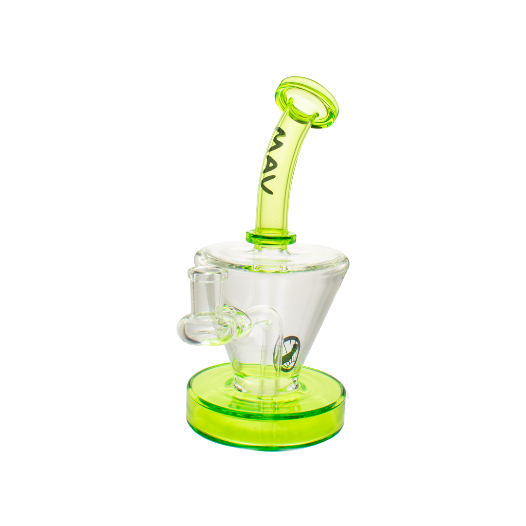 MAV Glass The Cone Rig with Hole Diffuser and 14mm Joint - 8" Tall - Front View on White