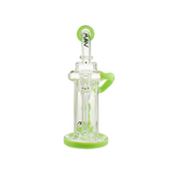MAV Glass The Pch Recycler dab rig with vortex percolator, 14mm female joint, front view on white