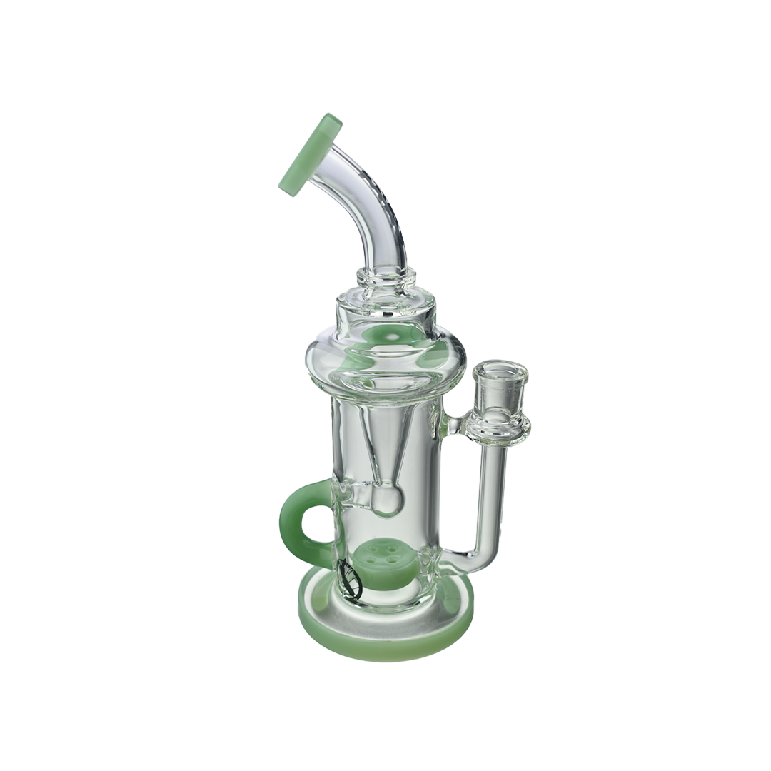 MAV Glass The Pch Recycler Dab Rig with Vortex Percolator, 14mm Female Joint, Front View