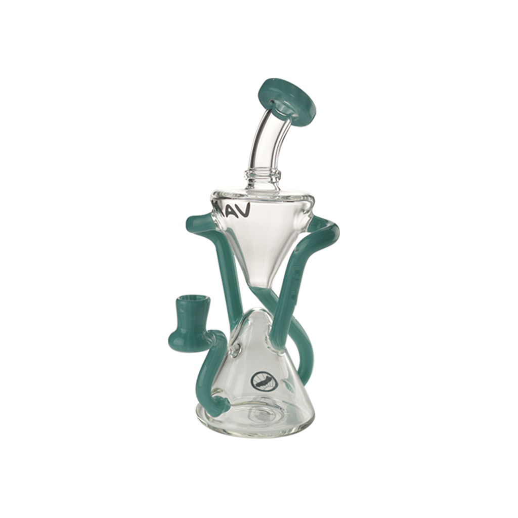 MAV Glass The Zuma Recycler Dab Rig Front View with Hole Diffuser and 9" Height