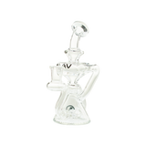 MAV Glass Ventura Recycler Dab Rig, Clear Borosilicate Glass, Beaker Design, 10" Height, 14mm Female Joint, Front View