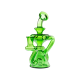 MAV Glass Ventura Recycler Dab Rig in Green, 10" Tall with 14mm Female Joint, Beaker & Recycler Design